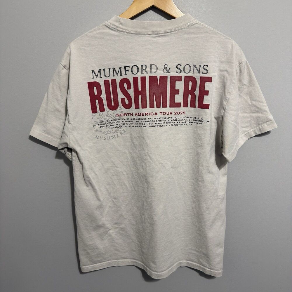 Mumford & Sons Rushmere 2025 North America Tour T-Shirt Medium